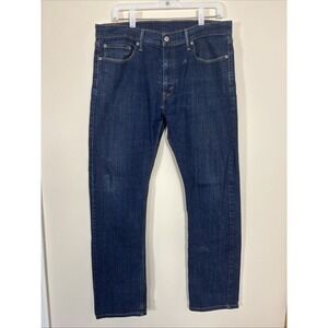 Levis 513 Jeans Mens 34x32 Blue Dark Wash Slim Straight Stretch Cowboy Denim Y2k